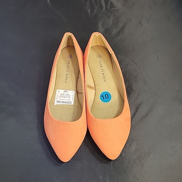 BRAND NEW CHARLES ALBERT SUEDE POINTED TOE SLIP-ON WOMEN"S FLAT SHOE - Picture 3 of 13